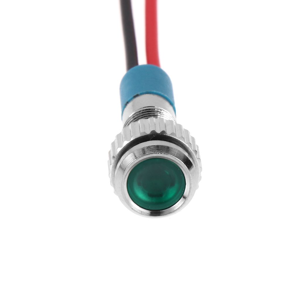 Bóng đèn LED báo hiệu ô tô WUWOWU Fashyuner 3V 5V 6V 9V 12V 24V 220V 6mm bằng kim loại chống nước nhiều màu