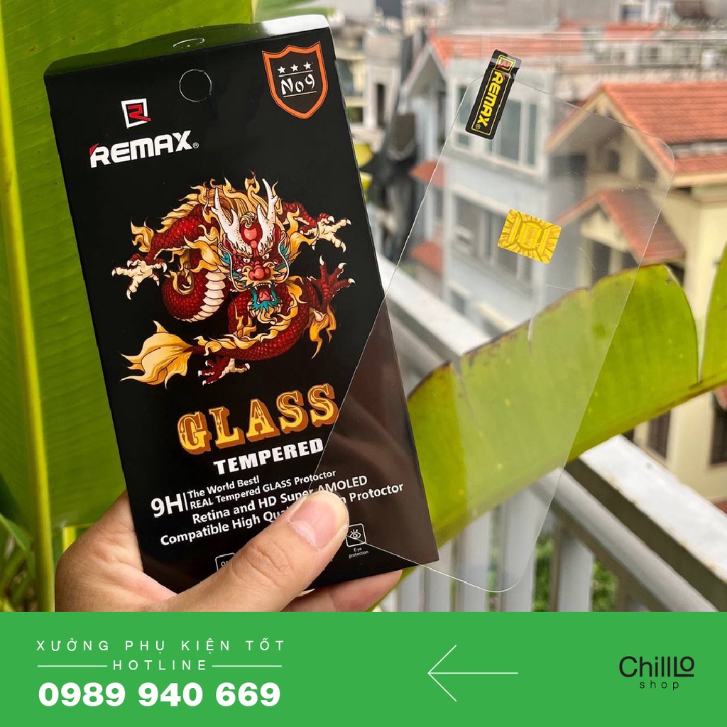 Kính Cường Lực iPhone - Miếng Dán Màn Hình Remax Cường Lực Trong Suốt Độ Cứng 9H Cho iPhone Với Đầy Đủ Các Dòng Máy