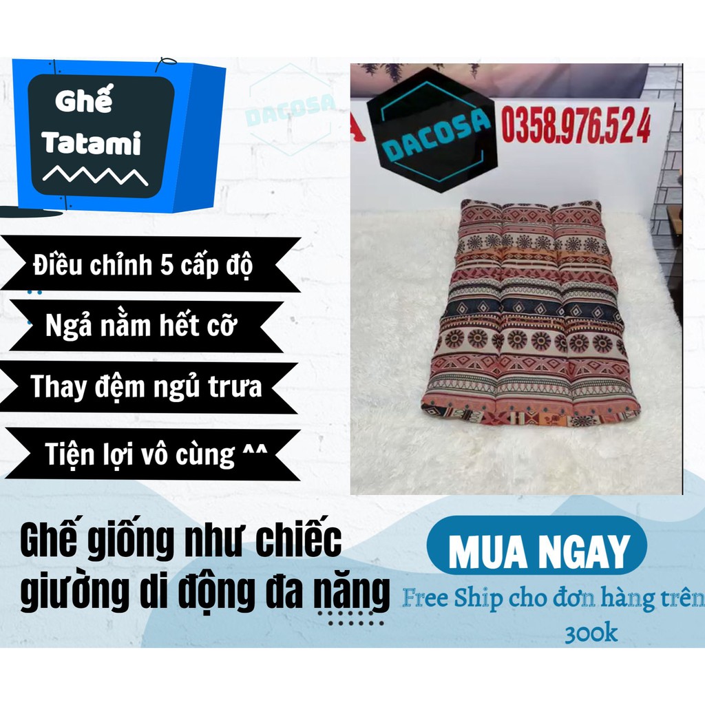 Ghế Bệt Tựa Lưng Điều Chỉnh 5 Cấp Độ Ghế Tatami Nhật Bản Chịu Trọng Lượng 180kg Cao Cấp