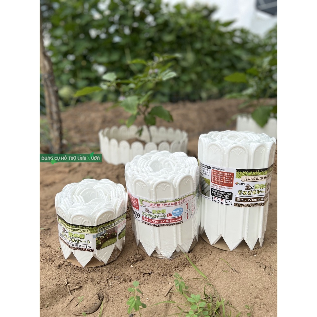Hàng rào nhựa sân vườn dài 3 met cao 27cm , hàng rào viền vườn trồng rau