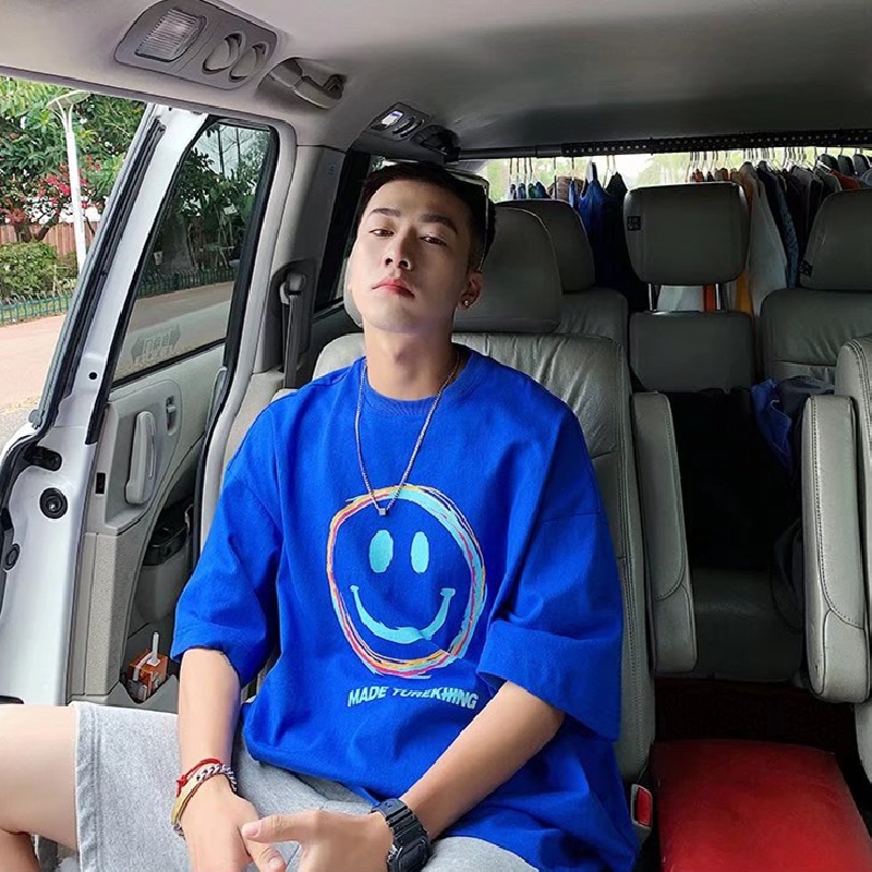 Áo Thun Mùa Hè Dáng Rộng In Chữ Phong Cách Hip Hop Hàn Quốc Có size Lớn M-8XL Cho Nam Giới