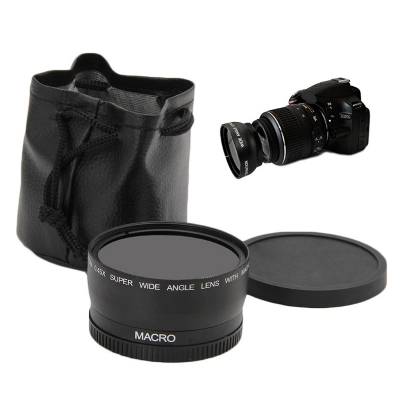 Ống kính macro góc rộng 58mm 0.45x0.45 cho Canon EOS 350D/400D/450D/500D/600D