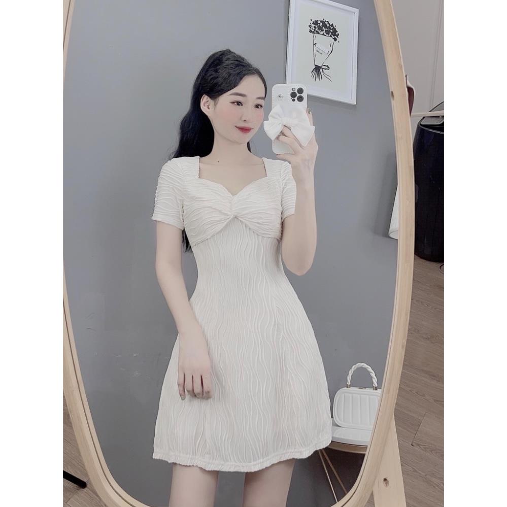 [ 𝐅𝐑𝐄𝐄 𝐒𝐇𝐈𝐏 ]  VÁY DỰ TIỆC LEN XỐP XOẮN NGỰC TIỂU THƯ TÔN EO