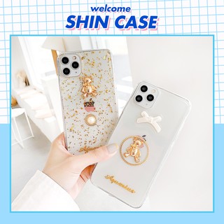 Ốp lưng iphone Gấu nơ ánh vàng 3D 6/6plus/6s/6splus/7/7plus/8/8plus/x/xs/11/12/13/14/pro/max/promax/plus/shin/case