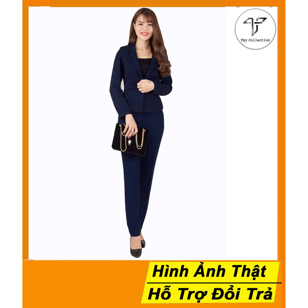 Bộ Vest Quần Âu Cao Cấp Xanh Than Tây Collection