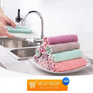 10 Khăn Lau Tay Nhà Bếp, Khăn Lau Bát Treo Nhà Bếp Siêu Thấm Hút