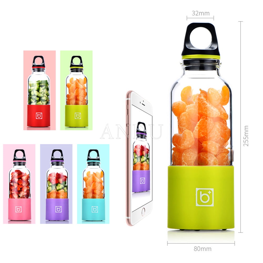 Máy Say Sinh Tố Cầm Tay Bingo, Máy Xay Mini Sạc Pin Cổng USB Có 4 Lưỡi Dao