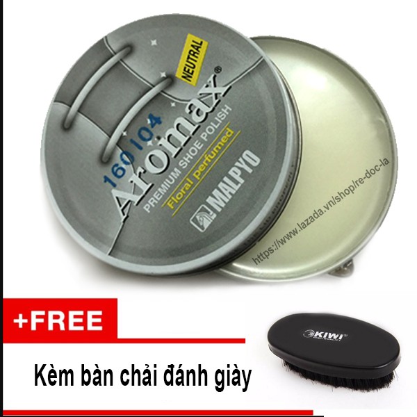 Xi đánh giày không màu tặng kèm theo bàn Chải Kiwi, chính hãng Aromax Hàn Quốc,