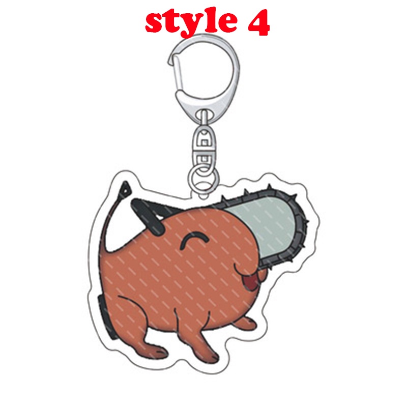 Móc khóa nhựa acrylic hình nhân vật phim hoạt hình Chainsaw man 9 kiểu tùy chọn