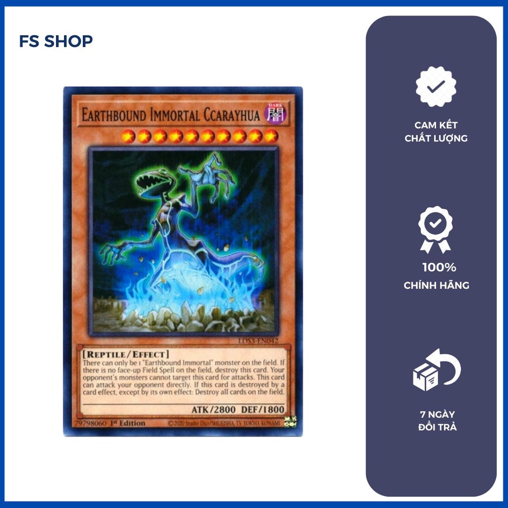Thẻ bài Yugioh Chính Hãng Set 7 lá EarthBound Immortal