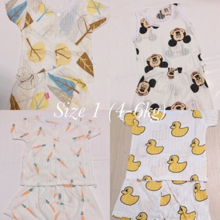 Combo 4 bộ đồ cotton giấy