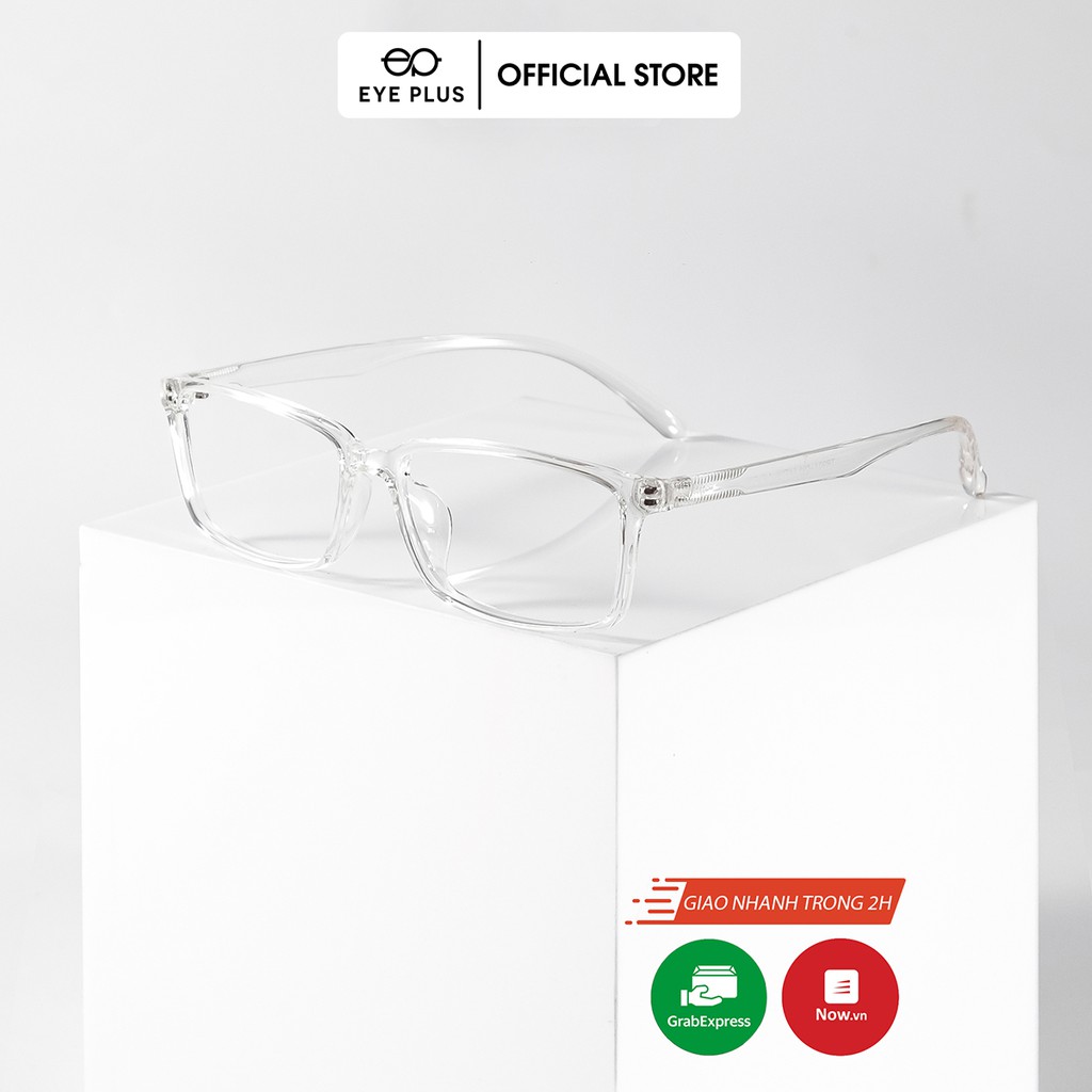 Gọng kính cận nam nữ thời trang EYE PLUS nhựa dẻo dáng vuông phối sọc N240-091 | BigBuy360 - bigbuy360.vn
