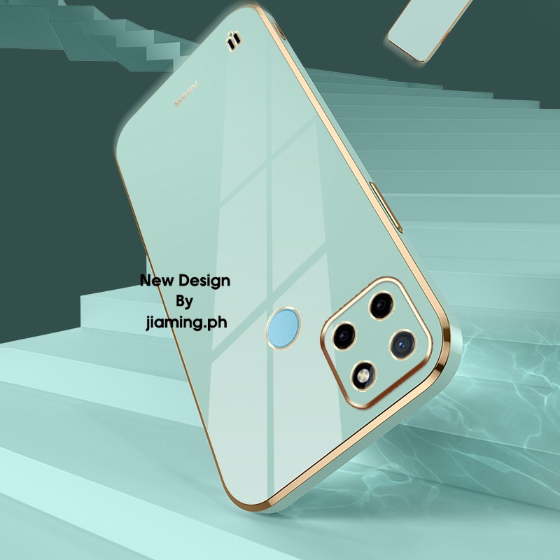 Ốp Điện Thoại Mềm Màu Kẹo Thiết Kế Sang Trọng Có Dây Đeo Cho OPPO Realme C21Y C25Y 2022