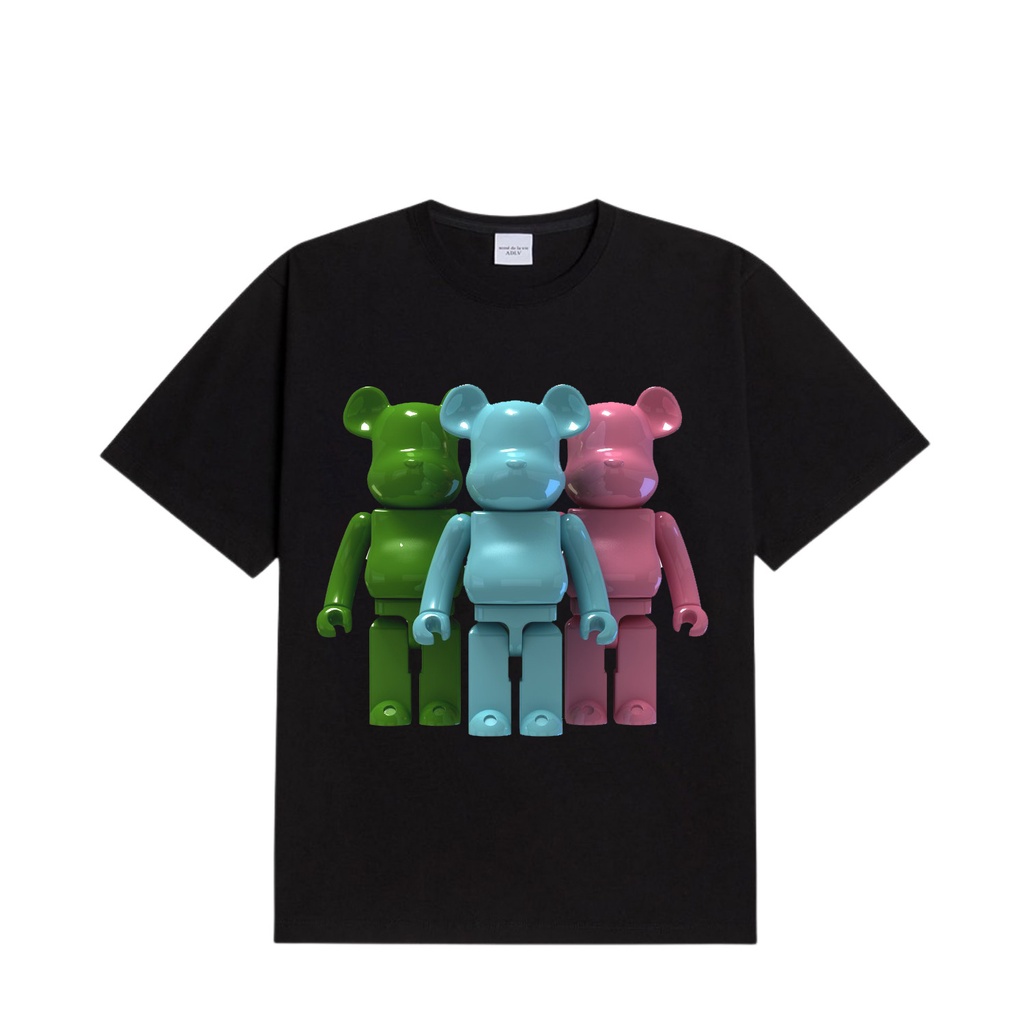 Áo thun bearbrick 8 cotton 100% chính phẩm, form oversize, chuẩn hàng xịn, full tem mạc, Anam Store
