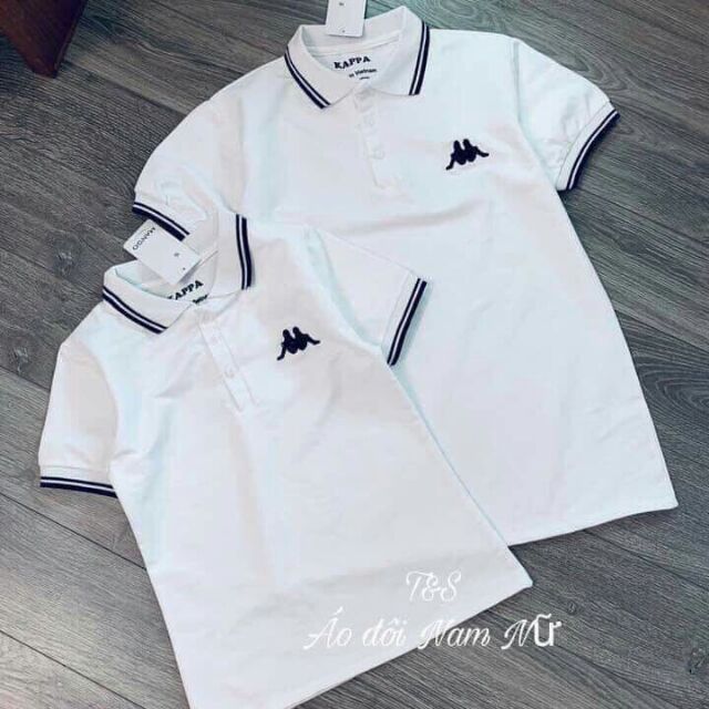 Áo đôi polo nam nữ cổ viền