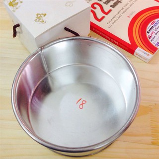 KHUÔN BÁNH NHÔM GIA CÔNG HÌNH TRÒN ĐÁY LIỀN 18 CM