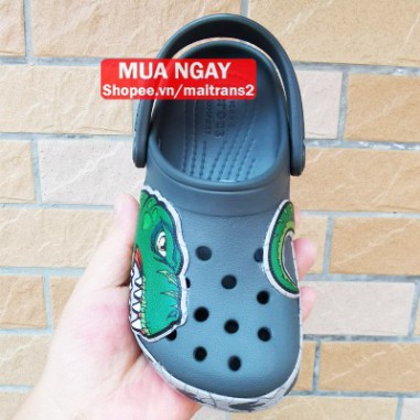 Dép cross cho bé trai và bé gái hoạ tiết croos thỏ hồng bunny, gấu brow, khung long