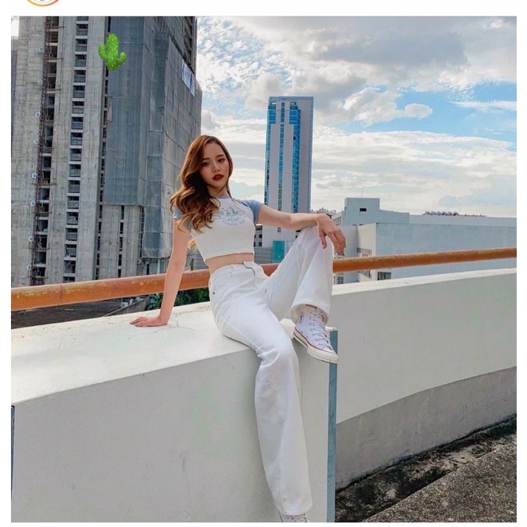 Áo Croptop In Chữ Heaven Sent Chất Thun Borip Co Dãn Phong Cách Năng Động