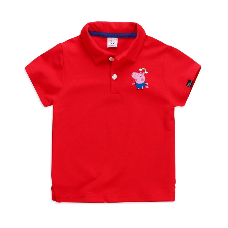 Áo thun polo tay cộc mùa hè chất cotton in hình heo  cho trẻ Chưa Có Đánh Giá Peppa