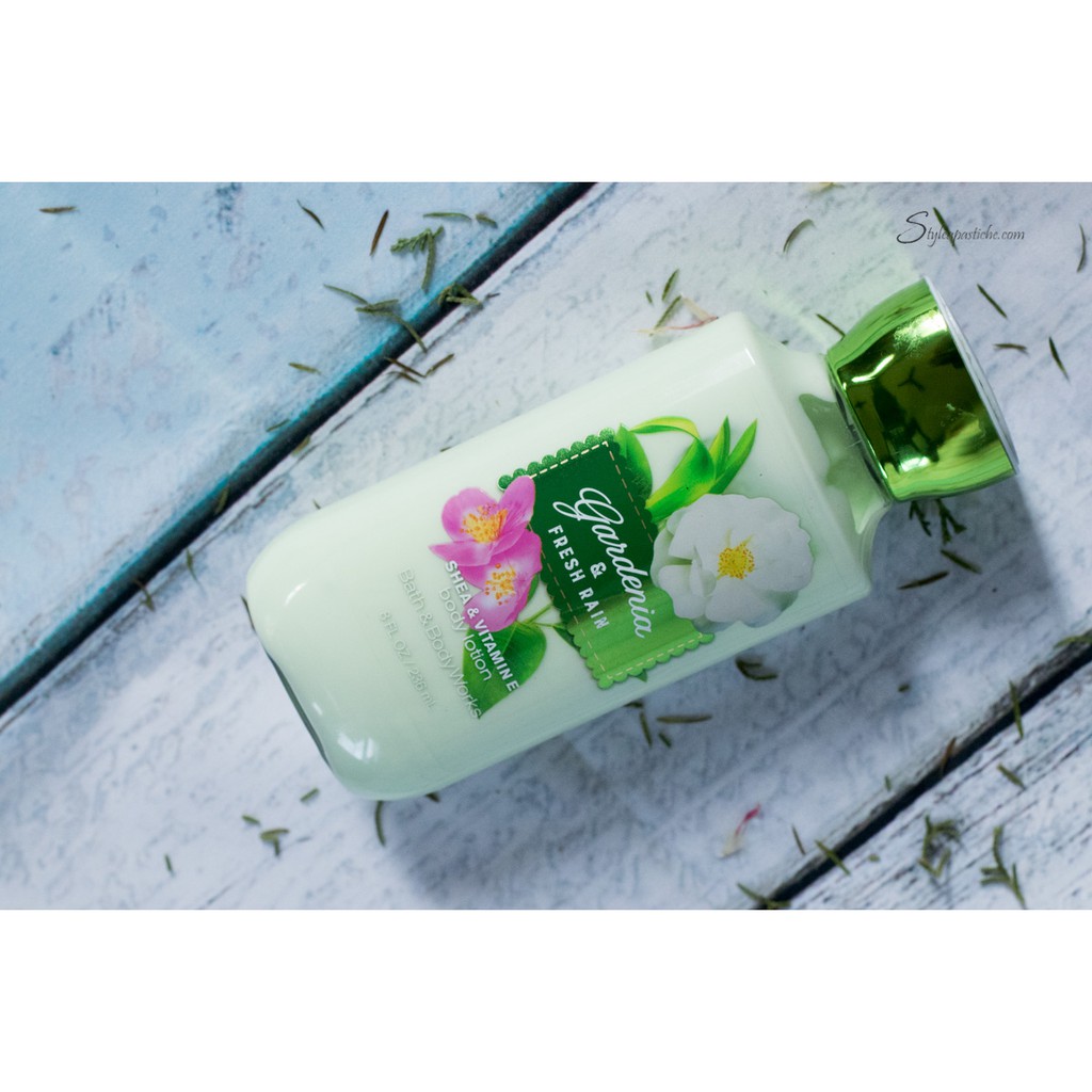 Dưỡng thể giữ ẩm da Bath &amp; Body Works Gardenia &amp; Fresh Rain body lotion 236ml (Mỹ)