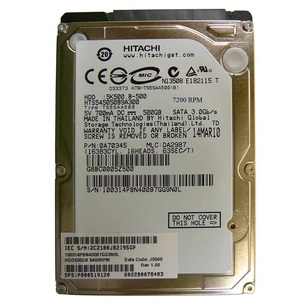 Ổ CỨNG MÁY TÍNH ĐỂ BÀN HDD 500GB SATA HITACHI THÁO MÁY