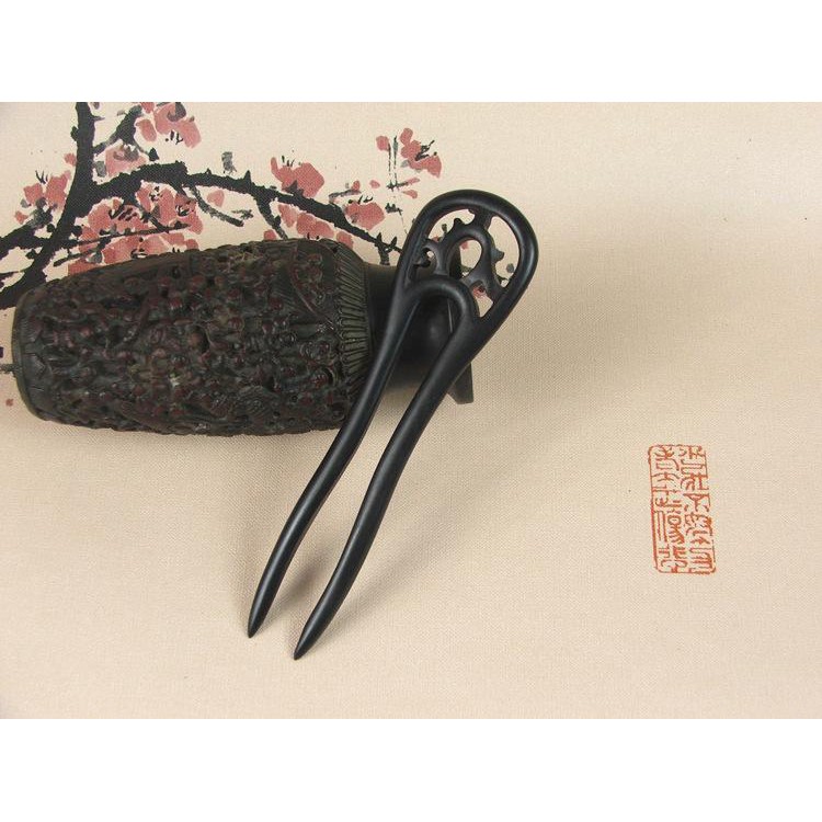 Trâm gỗ VÒNG CUNG ĐÔI cài tóc nữ cổ trang nhã nhặn phong cách cổ đại cosplay thời trang quà tặng xinh xắn thanh lịch