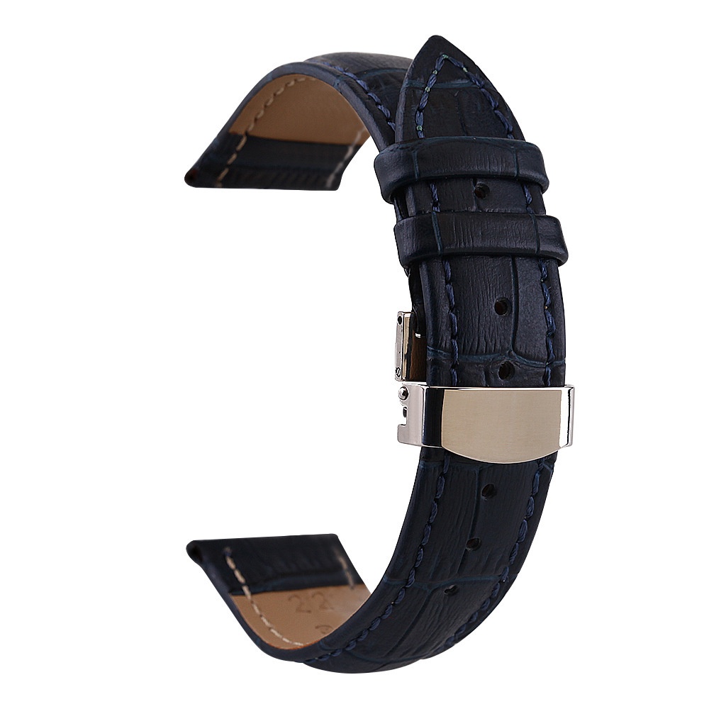 Dây Đeo Bằng Da Bò Mềm Có Khóa Hình Bướm Cho Tissot 1853 Seiko 1853 14mm 14mm 16mm 19mm 20mm 21mm 22mm