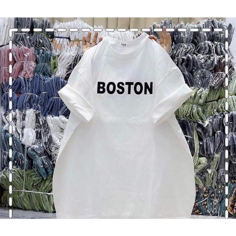 [Rẻ Vô Địch] Áo Thun Phông 3158 Nam Nữ Unisex Chất Cotton Khô BOSTON