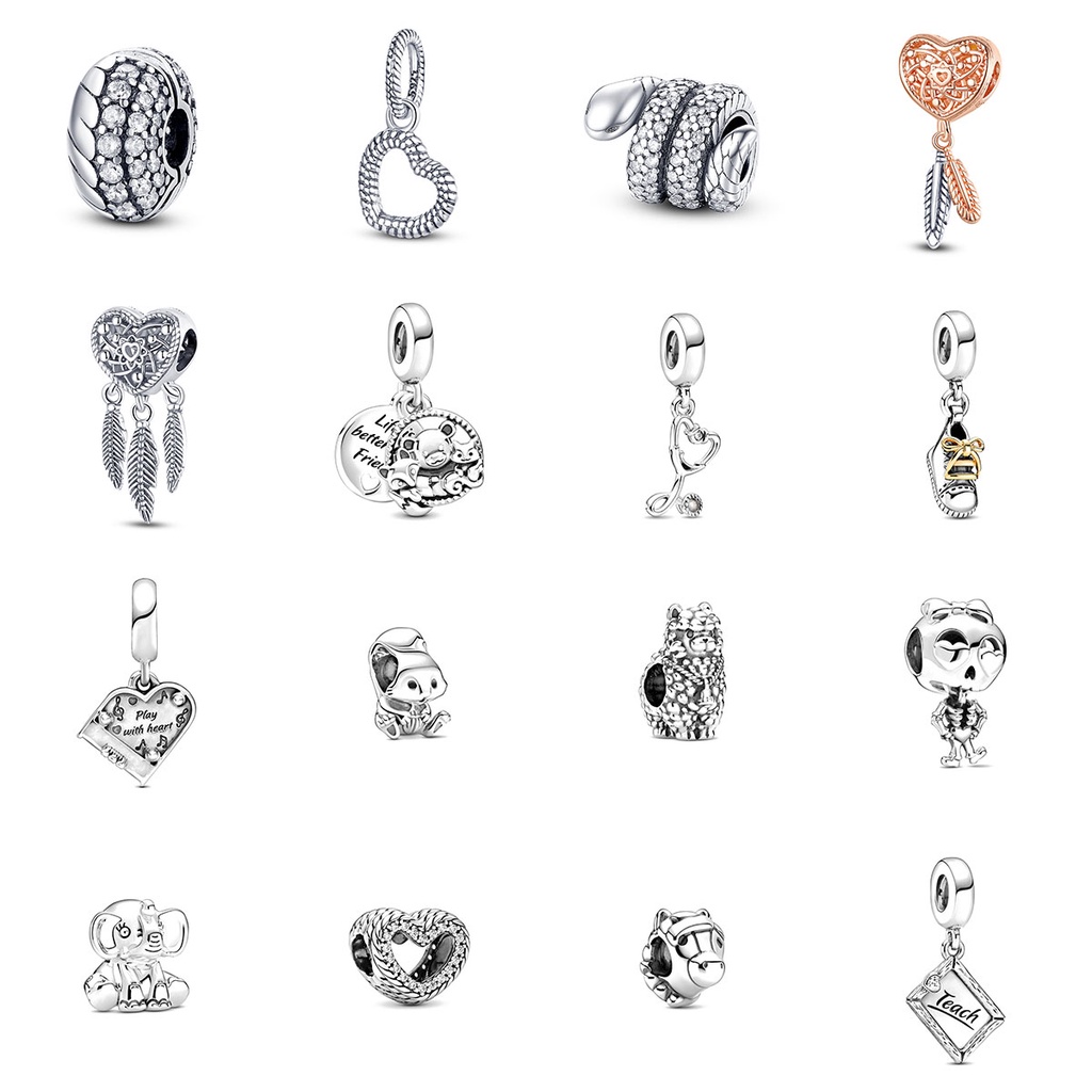 Vòng Bắt Giấc Mơ Bằng Bạc 925 Nhiều Kiểu Đính Hạt Thích Hợp Làm Quà Tặng Trang Sức Pandora DIY