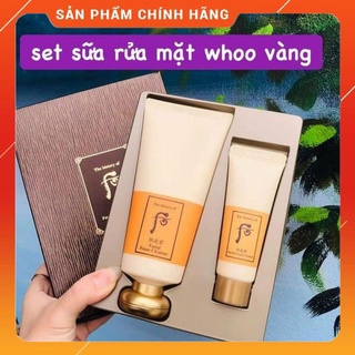 Set sữa rửa mặt Whoo vàng Foam Cleanser