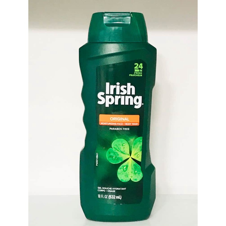 Sữa tắm nam Irish Spring Original Moisturizing Face + Body Wash 532ml - Hàng Mỹ sản xuất Mexico