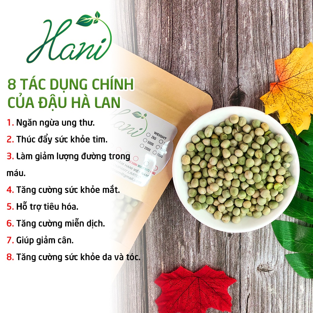 Đậu Hà Lan Khô 500g Nhập Khẩu Mỹ/Canada Chuẩn Sạch Hữu Cơ, Không Biến Đổi Gen, Tốt Cho Sức Khỏe  Nông Sản Hani