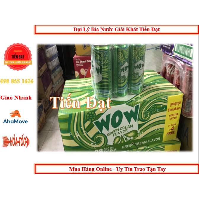 Lốc 6 Lon Nước Ngọt Mirinda Soda Kem Campuchia Wow thể tích 330ml