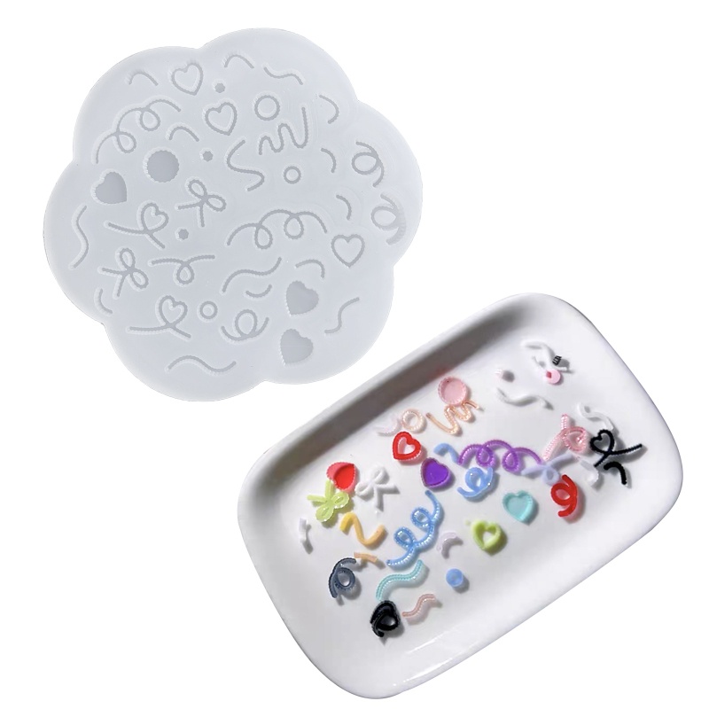 Khuôn Silicone Làm Móc Khóa Bằng Resin Epoxy Pha Lê Cát Chảy Nghệ Thuật