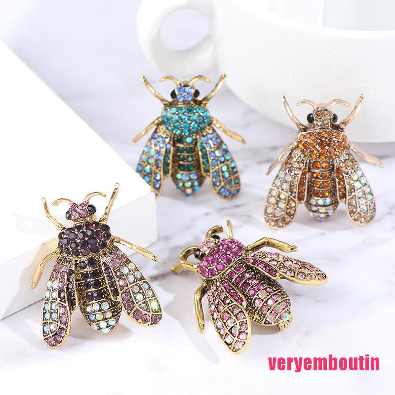 Trâm Cài Áo Hình Con Ong Đính Đá 3d 1 Cái