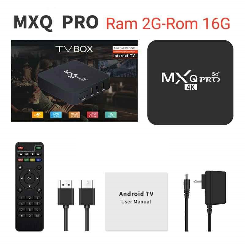 Đầu Tivi Box MXQ Pro 4K phiên bản 2020, Ram 2GB, Bộ nhớ trong 16GB, Full ứng dụng