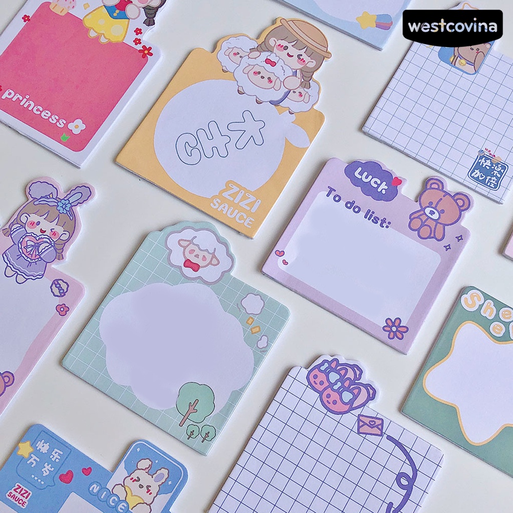[Hot]✍Set 36 Tờ Giấy Dính Nhiều Lớp Siêu Nhẹ Đáng Yêu Dành Cho Văn Phòng Học Sinh