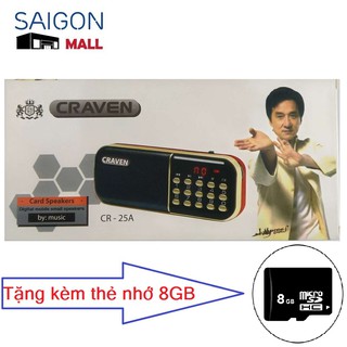Loa di động Craven CR-25A - Tặng thẻ nhớ 8GB OEM
