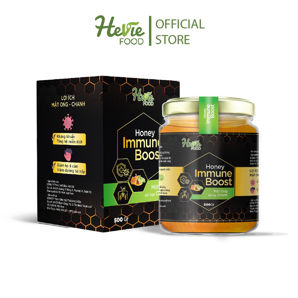 Mật ong Chanh ImmuneBoost hủ 500gr HeVieFood | BigBuy360 - bigbuy360.vn