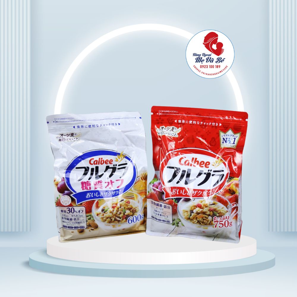 Ngũ cốc Calbee, ngũ cốc dinh dưỡng trái cây hoa quả ăn kèm với sữa chua Nhật Bản