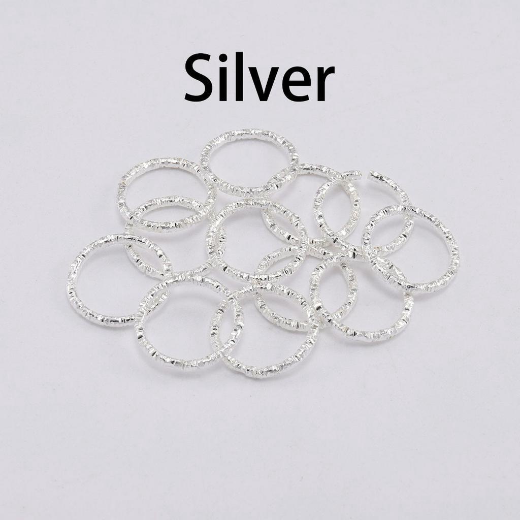Bộ 50-100 vòng nối kim loại Nhẫn kim 1.2x8 1.2x10 1.2x12 1.2x15 1.2x18 1.2x20mm dùng làm trang sức tiện lợi