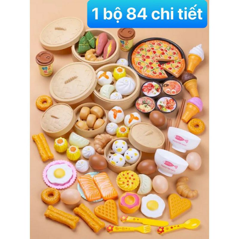 Set đồ chơi nấu ăn 84 chi tiết dimsum cho bé yêu