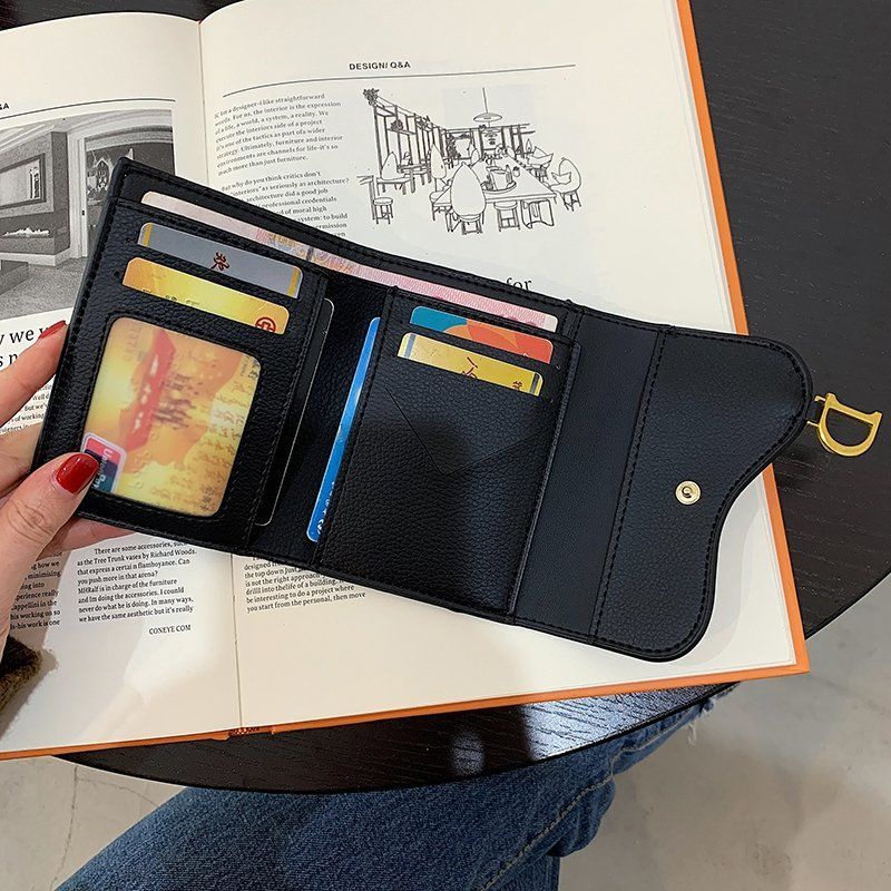 Ví Đựng Tiền Xu Nhỏ Xinh Phối Màu Tương Phản Thời Trang Retro 2022 Cho Nữ