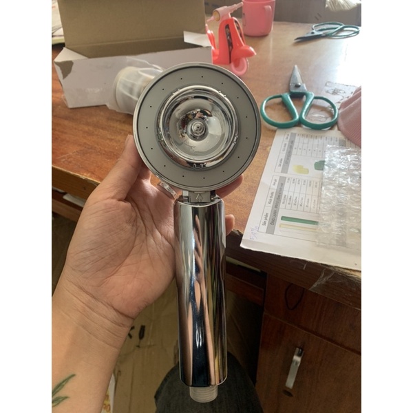 Vòi sen, bát sen tắm tăng áp dùng 2 mặt (có khoang chứa sữa tắm) phong cách Nhật siêu bền khoẻ kèm zoăng cao su.