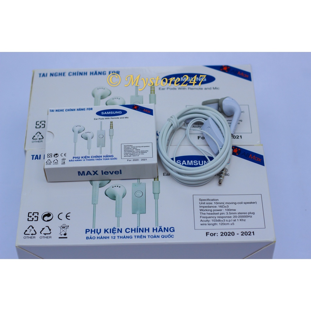 "Bảo Hành 12 Tháng" Tai Nghe Samsung Chính Hãng Full Box ÂM THANH HAY BASS MẠNH Mystore247 Bảo Hành 12 Tháng .