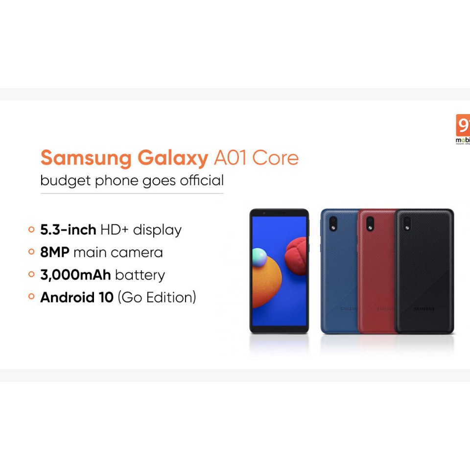 [Mã ELMS5 giảm 7% đơn 300K] Điện Thoại Samsung Galaxy A01 Core (16GB/1GB) - Hàng Chính Hãng | BigBuy360 - bigbuy360.vn