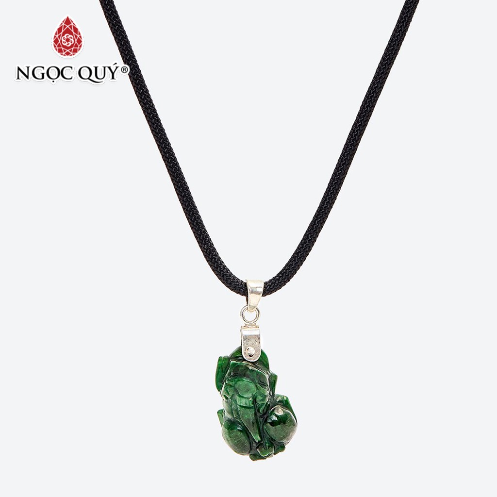 Mặt dây chuyền tỳ hưu cẩm thạch sơn thủy jadeite mệnh hỏa, mộc - Ngọc Quý