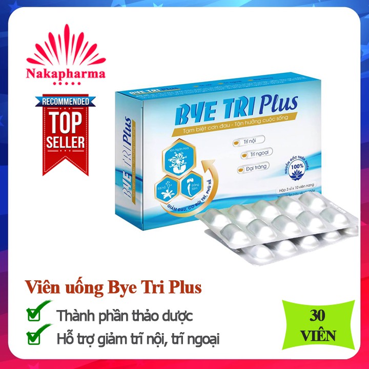 ✅ Bye Tri Byetri Plus – Dành cho người bị trĩ, giúp giảm trĩ nội trĩ ngoại, đau rát hậu môn, giúp co búi trĩ