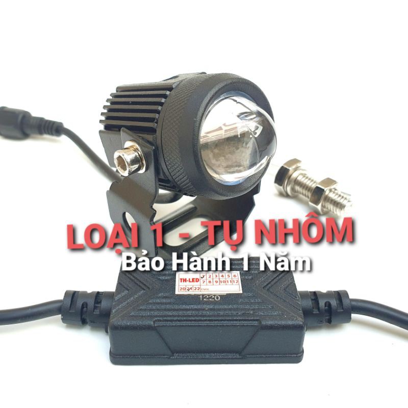 Loại 1-Tụ nhôm | Đèn trợ sáng bi cầu mini 2 chế độ cos vàng, pha trắng