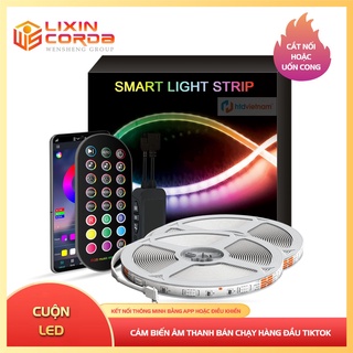 💥 Đèn LED RGB 5050 16 triệu màu cảm âm nháy theo nhạc, điều khiển bằng app thông minh, kết nối Bluetooth
